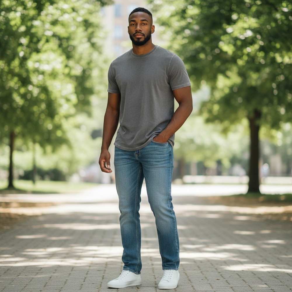 Buck Mason Mens Venice Wash Pima Curved Hem Tee Faded Black BM11007.101 Size L